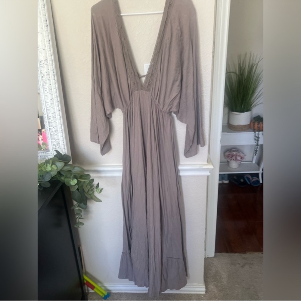 Free People Eliza Maxi Dress In Phantom LARGE - Picture 5 of 13